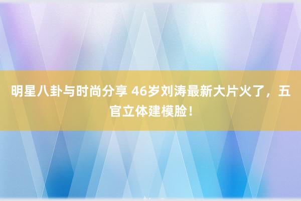 明星八卦与时尚分享 46岁刘涛最新大片火了，五官立体建模脸！