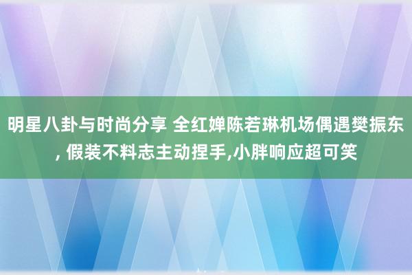 明星八卦与时尚分享 全红婵陈若琳机场偶遇樊振东, 假装不料志主动捏手,小胖响应超可笑