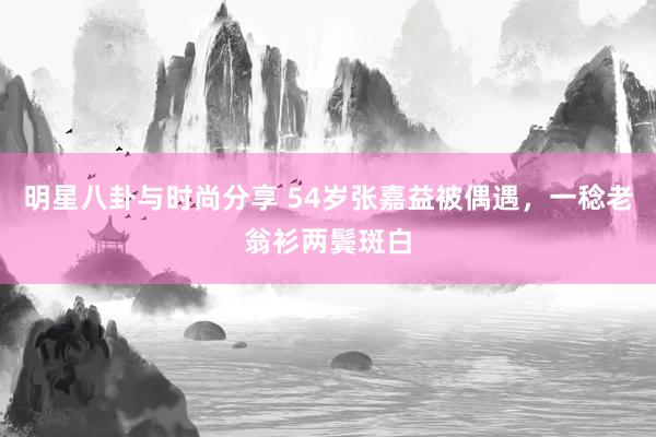 明星八卦与时尚分享 54岁张嘉益被偶遇，一稔老翁衫两鬓斑白